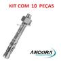 Imagem de Kit Chumbador PBA 1/2 x 5.1/2 com Porca e Arruela Ancora 10 Peças