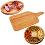 Imagem de Kit Churrasco com 3 Itens Tabua, Travessa Oval e Petisqueira com Divisorias em Bambu Mor