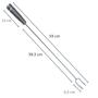 Imagem de Kit churrasco com rastelo e garfo 59 cm cabo aluminio