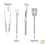 Imagem de Kit Churrasco Com Tábua + 4 Talheres Inox