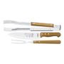 Imagem de Kit Churrasco Tramontina Dynamic com Faca Pegador Garfo e Grelha 31x19 Inox Carne Peixe Legume