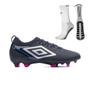 Imagem de Kit Chuteira Campo Umbro Adamant Top Speed Club + Meia Antiderrapante Branca