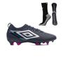 Imagem de Kit Chuteira Campo Umbro Adamant Top Speed Club + Meia Antiderrapante Preta