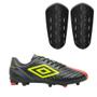 Imagem de Kit Chuteira Campo Umbro Fifty Iv Masculina + Caneleira Penalty Matis X