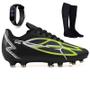 Imagem de Kit Chuteira Sintetica Futebol Campo Grama Natural + Meião + Relogio Adulto