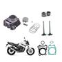 Imagem de Kit Cilindro Motor Fazer 250 Lander Metal Leve + Juntas Valv