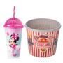 Imagem de Kit Cinema Balde de Pipoca + Copo com Canudo Minnie 500ml