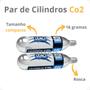 Imagem de Kit Co2 Inflador Pneu Bike Gatilho Aplicador + 2x Cartuchos Cilindro Co2 - Leão