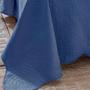 Imagem de Kit Cobre leito Casal Dual Tone Liso + 2 Porta -Travesseiros -  Azul Indigo