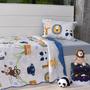 Imagem de Kit Cobre Leito Casal + Porta Travesseiro Infantil Floresta - Bene Casa