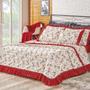 Imagem de Kit Cobre Leito Casal Queen  Eleganty 5 Peças  180 Fios Floral
