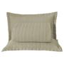 Imagem de Kit Cobre Leito Colcha Bellini Queen Dupla Face Percal 300 Fios Textura Matelassê 3 Peças - Cáqui
