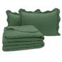 Imagem de Kit Cobre Leito Colcha Perone Queen Dupla Face Toque Pluma