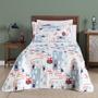 Imagem de Kit Cobre Leito Colcha Solteiro Infantil Fantasy Dupla Face