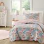 Imagem de Kit Cobre leito Colcha Solteiro menino menina 2 Peças Infantil Estampado cama rosa azul verde