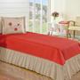 Imagem de Kit Cobre Leito Love Casa Dona Solteiro 02 Peças Vermelho