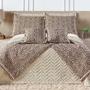 Imagem de Kit Cobre Leito Maison Queen 200 Fios Jacquard Bege Chevron