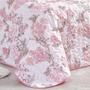 Imagem de Kit Cobre Leito Real Casal Queen Dupla Face MicroPercal 200 Fios 03 Peças - Serene Floral Rosa - 100% Poliéster