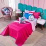 Imagem de Kit Cobre Leito Stich Pink/Rosa Dupla Face com Almofadas QUEEN 07 Peças - Decoração Infantil Juvenil Personagem