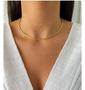 Imagem de Kit Colar e Brincos Choker Aro Rígido com Pingente Coração Liso Love Preto Branco Dourado Luxo Moda Blogueira