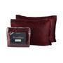 Imagem de Kit Colcha Cobre Leito Casal 3pç Montblanc Memory Vermelho