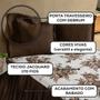 Imagem de Kit Colcha Cobre Leito Casal Queen 03 Peças 170 Fios Bella Vida Estampado Floral Com Babado e Porta Travesseiro Debrum Tecido Jacquard
