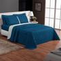 Imagem de Kit Colcha Cobre Leito Casal Queen 3 Peças Dupla Face 170 Fios Com Vies Matelado Realeza