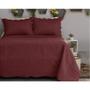 Imagem de Kit Colcha Cobre Leito New Every Day 3 peças Casal 2,20m x 2,40m Amsterda Malbec Sonhare Sultan