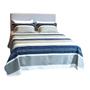 Imagem de Kit Colcha Cobre Leito Queen Estampado Dupla Face Lepper