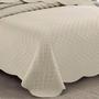 Imagem de Kit Colcha Macia De Cama King Illusion Orla 260X280Cm Bege