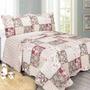 Imagem de Kit Colcha Patchwork Kingl c/ 2 Porta Travesseiro Sevilha