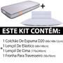 Imagem de Kit Colchão Mini Cama Montessoriana Infantil + Jogo Cama Lençol 3 Peças Percal 300 Fios 100% Algodão 148x68x12cm - BF Colchões