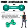 Imagem de Kit Colchonete + Halteres de 1kg + Caneleiras de 2kg + Corda de Pular Academia Fitness Musculação