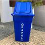 Imagem de Kit Coleta Seletiva Com 5 Lixeiras Com Tampa Basculante 60L
