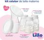 Imagem de Kit Coletor Bomba Coletora de Leite Materno Lillo Mamy com 3 frascos 120ml Silicone de 18 Meses a 3 Anos