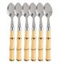 Imagem de Kit Colher De Café Inox Cabo Cor Bambu Linha Asper C/ 6 Un.