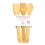 Imagem de Kit colheres de bambu 3pcs 28cm