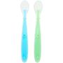 Imagem de Kit Colheres Infantis de Silicone Anatômico Azul/Verde 13915 - Buba