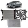 Imagem de Kit Colisão Grand Siena 1.4 Flex Manual 2017 A 2021 Radiador Condensador e Eletroventilador