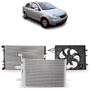 Imagem de Kit Colisão Polo Sedan 1.6 Gasolina Manual 2002 A 2006 Radiador Condensador e Eletroventilador