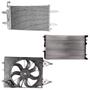 Imagem de Kit Colisão Polo Sedan 1.6 Gasolina Manual 2002 A 2006 Radiador Condensador e Eletroventilador
