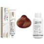 Imagem de Kit Coloração Itallian Premium 60g Louro Cobre Intenso 7.44 + Emulsão Oxi 20vol.x 90ml.