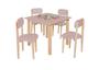 Imagem de Kit colore mesa com 4 cadeiras infantil base madeira maciça