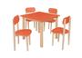 Imagem de Kit colore mesa com 4 cadeiras infantil