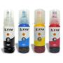 Imagem de Kit Colorido Tinta Corante X-Full 4x70ml Compatível para impressoras L3108 L3150 L3158 série 504/544