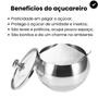 Imagem de Kit com 02 Açucareiro Em Aço Inox Com Tampa De Vidro E Colher Cozinha