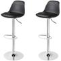 Imagem de Kit com 02 Banquetas Alta Giratória Estofada Eames LS-134 Preto - Best