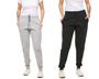 Imagem de Kit com 02 calças moletom plus size feminina jogger slim fit básica lisa