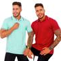 Imagem de Kit com 02 Camisas Gola Polo Masculina Algodão Casual Básica com Bolso