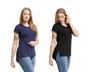 Imagem de Kit com 02 camisetas plus size feminina t-shirt tampa bumbum mulet c8